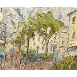 Barry De More (Yorkshire 1948-2023): 'Bull Green Halifax', oil and impasto signed titled and dated 2012 verso 47cm x 56cm
Notes: Acclaimed as one of the North's greatest expressionist artists, Barry De More (1948-2023) used a heavy impasto style to transfer his love of Yorkshire landscapes, townscapes and people to canvas. His work sits comfortably in the company of work by Kossoff and Auerbach, selling to collectors in the UK and overseas. De More's work can be found in the permanent collection of work by Northern Artists at Dean Clough, one of the UK's largest contemporary art galleries.