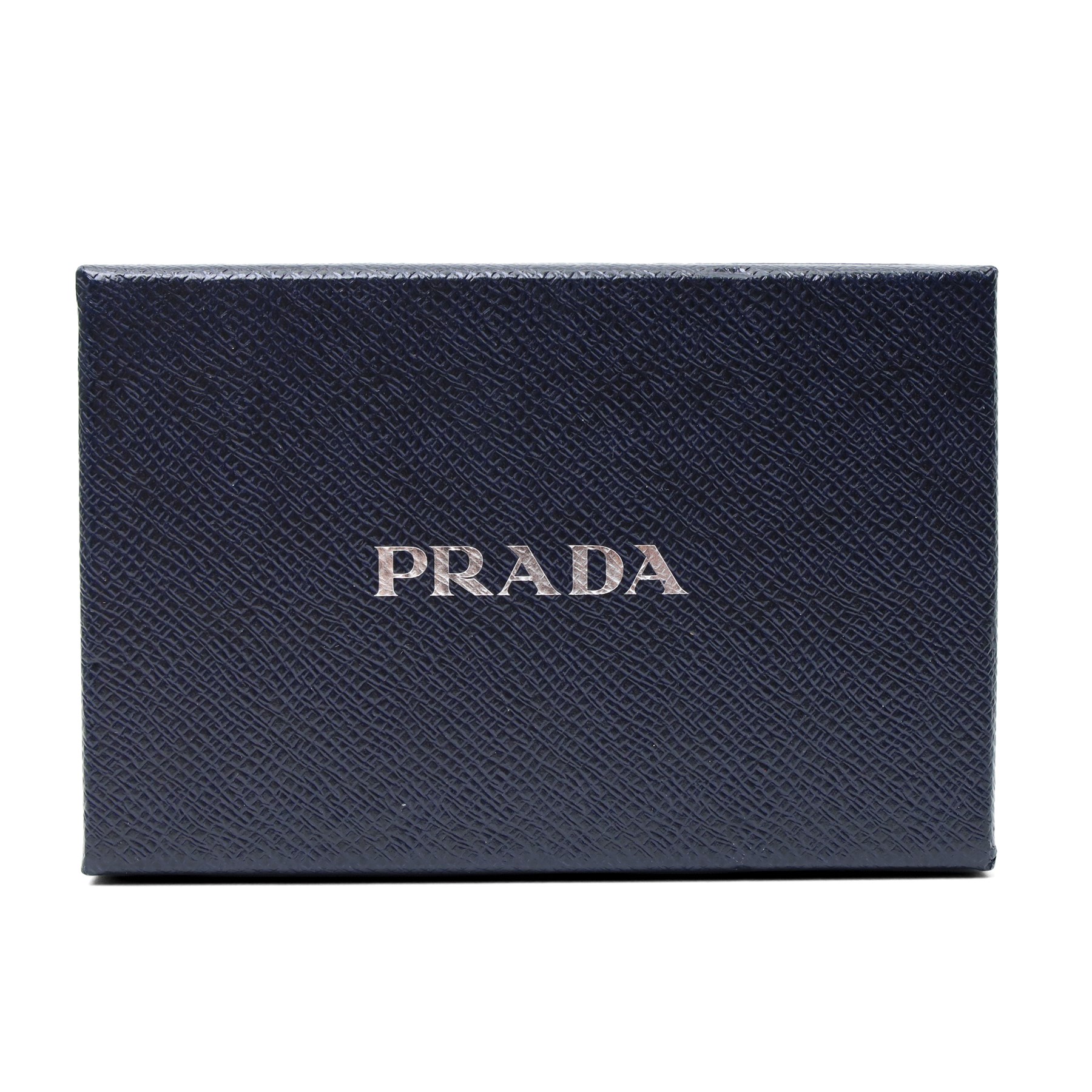 Prada - ‘Robot’ keyring and bag charm, in silver Saffiano leather and metal with studded detailing, articulated chain limbs and black bead hands, with split ring and lobster clasp, with original box