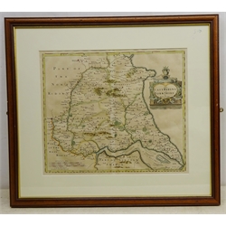  Robert Morden (British 1650-1703): 'The East Riding of Yorkshire', map with hand coloured, sold by Abel Swale, Awnsham and John Churchill 37cm x 44cm  