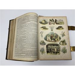 Large leather bound illustrated Holy Bible 'Brown's Self-Interpreting Family Bible, containing the old & new testaments' by the late Rev. John Brown