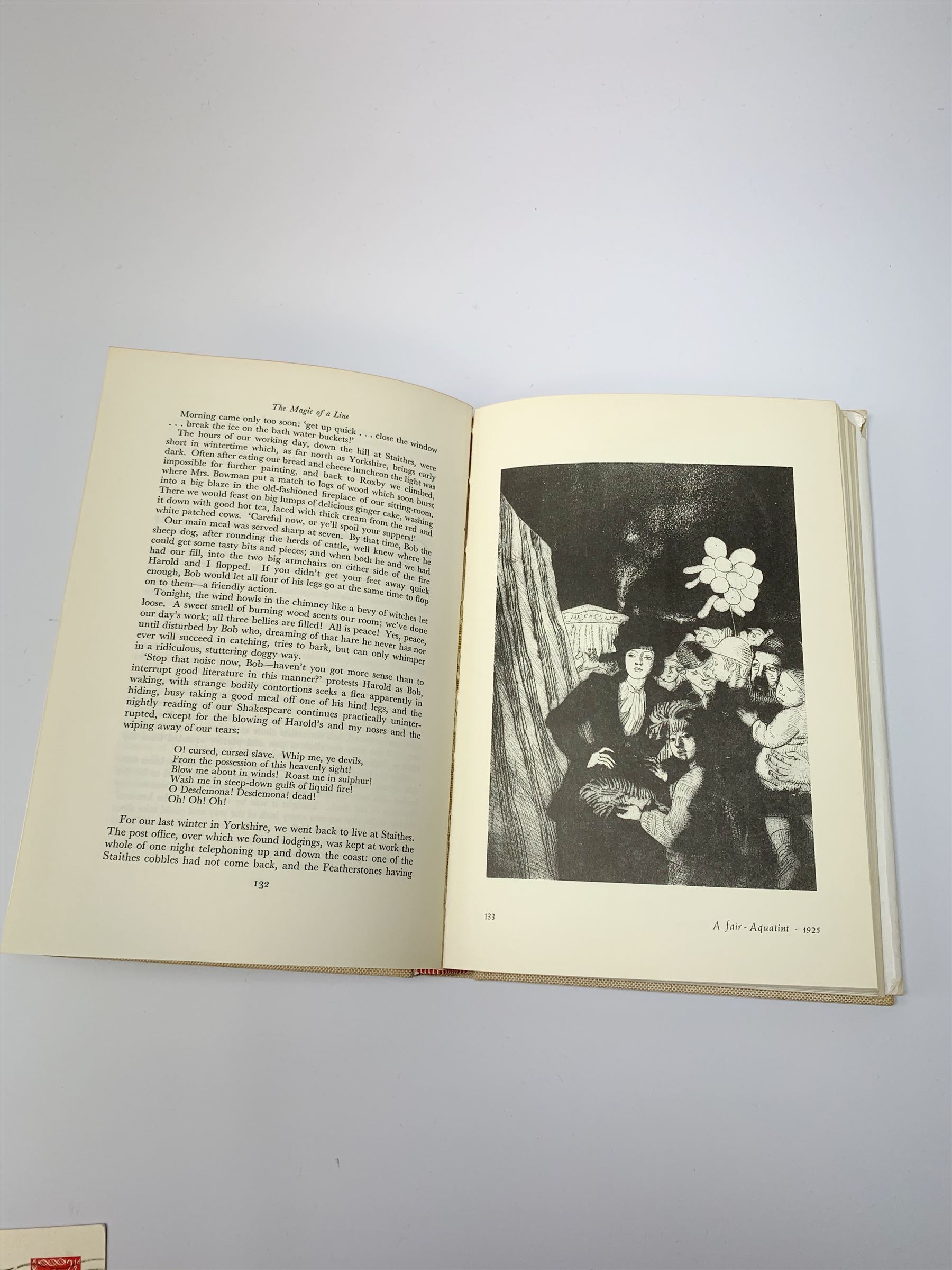 Laura Knight, The Magic of a Line, The Autobiography of Laura Knight, 1965, William Kimber, London, signed in black pen by Laura Knight, together with a postcard signed Laura K. 
