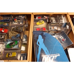  Fabbri 'The James Bond Car Collection 007', eighty-one die-cast models in perspex display cases with periodicals in two slip cases, in four boxes  
