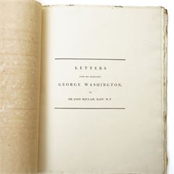 ‘Washington’s Letters’ – A volume containing facsimiles of President George Washington’s letters to Sir John Sinclair Bart M.P. published in London 1800, original boards and with the book plate of Sir William Strickland 6th Baronet of Boynton. Sir William Strickland d1834 was a keen naturalist with an interest in agriculture.
In 1795 he travelled to America where he met Thomas Jefferson, the 3rd President.(d 1826)
He published a survey on American agricultural methods, land prices and wages etc ‘Journal of a Tour of the United States of America 1794-1795’.
He evidently had an interest in coins and may have been in Philadelphia when America's first coinage was struck as he brought early examples home with him.
In 1819 his daughter Priscilla married Charles Winn d1874  the owner of the Nostell Priory estate.
Their descendent Roland Winn, 4th Baron St Oswald d 1984 sold 30 of the American coins at Christie’s in 1964 and in 2015 a flowing hair dollar was sold as part of the D Brent Pogue collection for almost five million dollars
