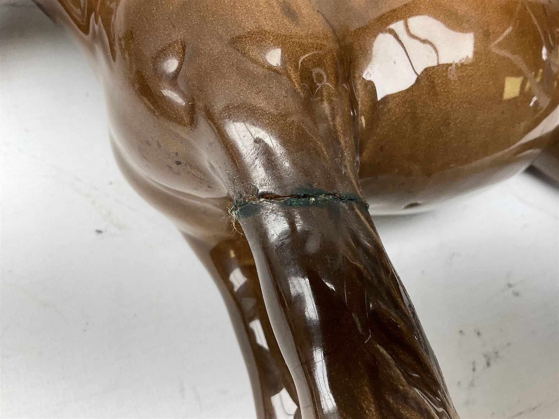 Three Beswick models comprising Hereford Bull no 949, 'CH Cutmil Cupie' Pug, and bay Shire horse, all with printed marks beneath