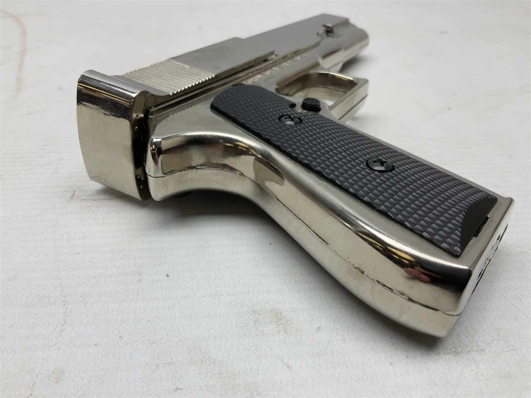 G-10 .177 20-shot BB Repeater air pistol with deluxe nickel plated finish; boxed with instructions