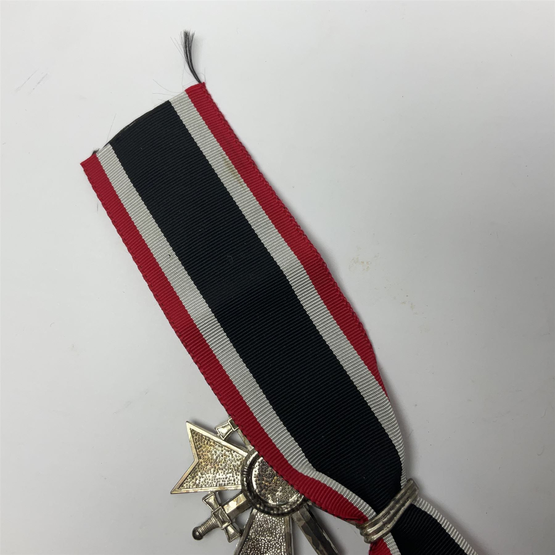 Four German awards c1957 - Knights Cross of the War Merit Cross, War Merit Cross 1st Class, Faithful Service Cross and Silver Wound badge (4)