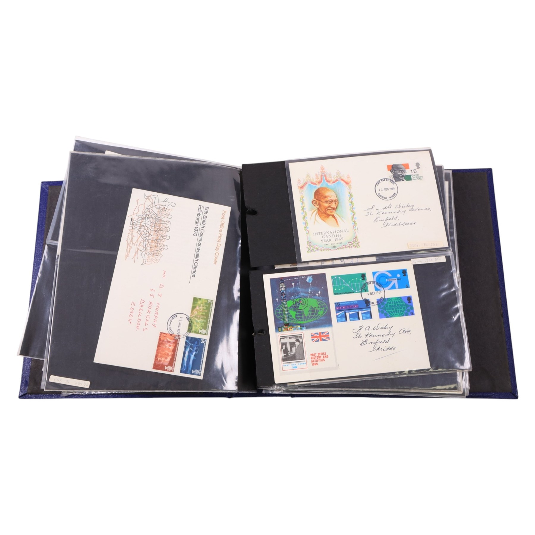 Great British and World stamps, including Isle of Man covers, other first day covers, State of Qatar stamps, etc, in two boxes