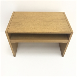  Aksel Kjersgard Odder oak low sidetable, single shelf, stile supports, W60cm, H41cm, D36cm  