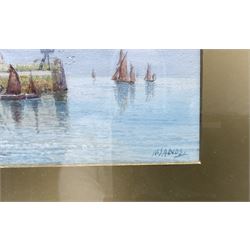 W Sands aka Thomas Herbert Victor (British 1894-1980): 'Clovelly' and 'River Fal', pair watercolours signed and titled 24cm x 34cm (2)