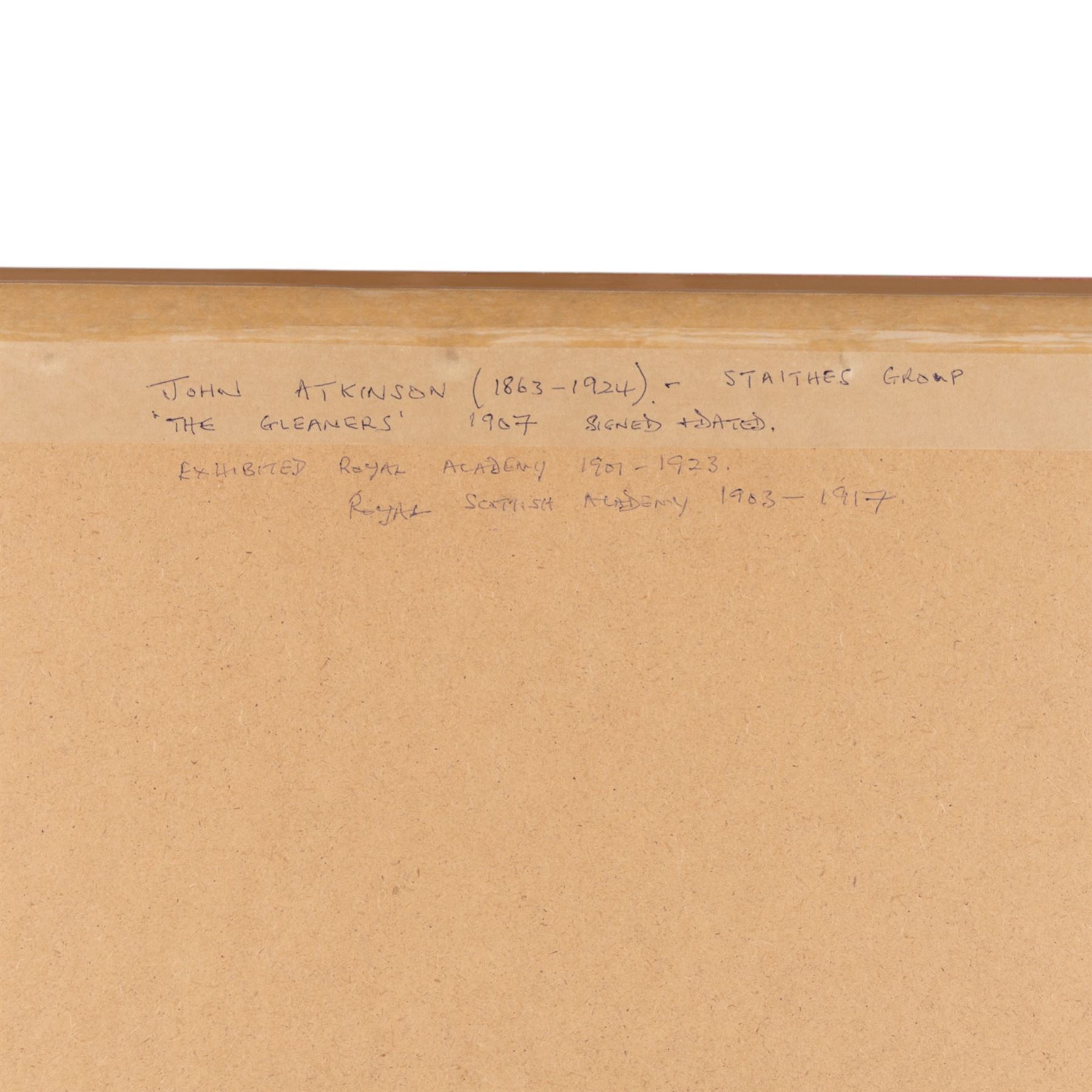 John Atkinson (Staithes Group 1863-1924): 'The Gleaners', watercolour signed 37cm x 53cm