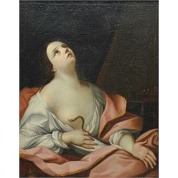 Follower of Guido Reni (Italian 1575-1642): 'The Death of Cleopatra', 18th century oil on canvas unsigned 53cm x 42cm
