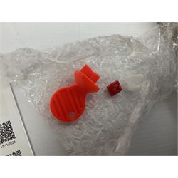 Quantity of loose Playmobil figures, playset parts and accessories, with small amount of Britains Ltd figures etc, in two boxes 