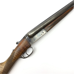 Spanish Armas Erbi 12-bore boxlock non-ejector side-by-side double barrel shotgun with walnut stock and 71cm barrels, No.21051, L115cm overall SHOTGUN CERTIFICATE REQUIRED