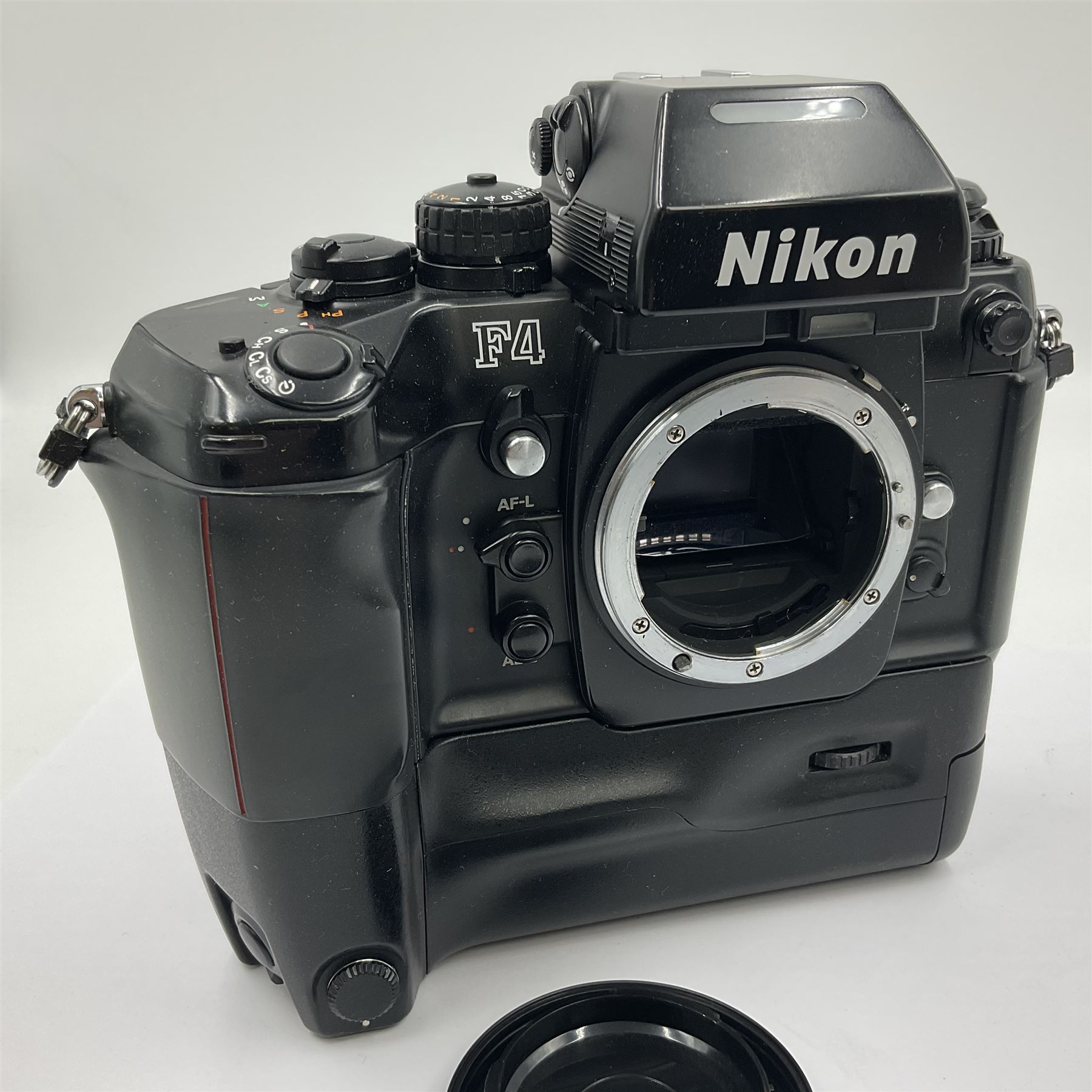 Nikon F4E camera body, serial no. 2288428, with Nikon MB23 battery pack