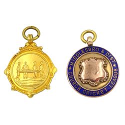 Gold medical fob medallion, Birmingham 1