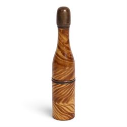 Early 20th century novelty pipe, in the form of a bottle, H14cm