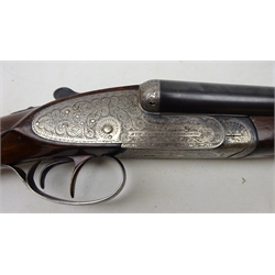  12 bore side by side sporting gun by AYA no.2, 26inch barrels, ejector, 201222 with leather case, SHOTGUN LICENSE REQUIRED   