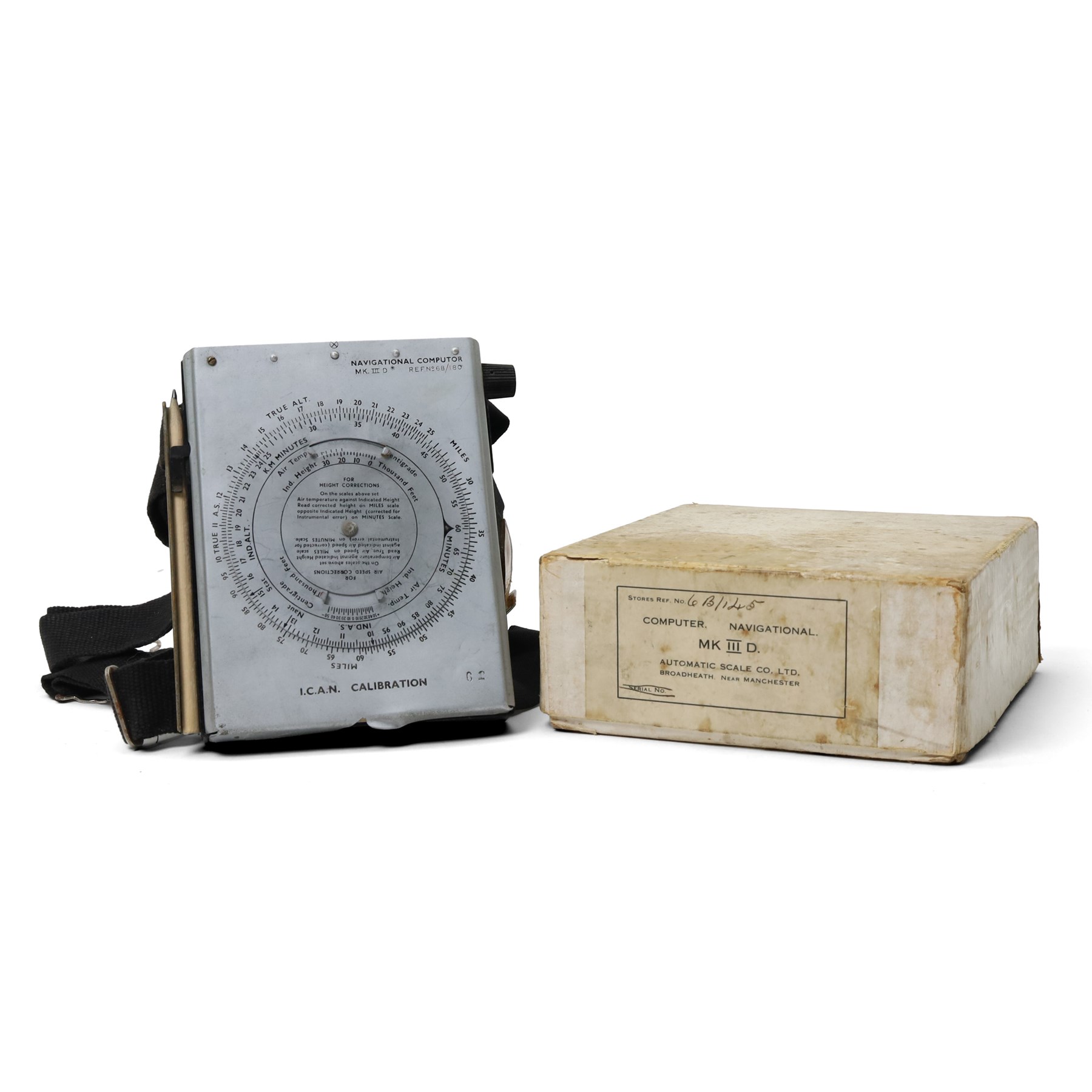 WWII R.A.F. navigational computer Mk III D by the Automatic Scale Company Ltd, boxed
