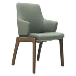Ekornes Stressless - 'Laurel' reclining dining or office chair, upholstered in Thyme green...