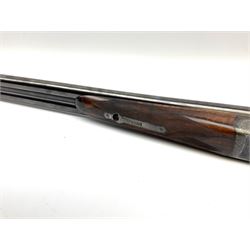 Very fine Westley Richards 12-bore side-by-side double barrel boxlock ejector live pigeon sporting gun, c1910, very heavy and thick 76.5cm blued tightly choked barrels with 2.5