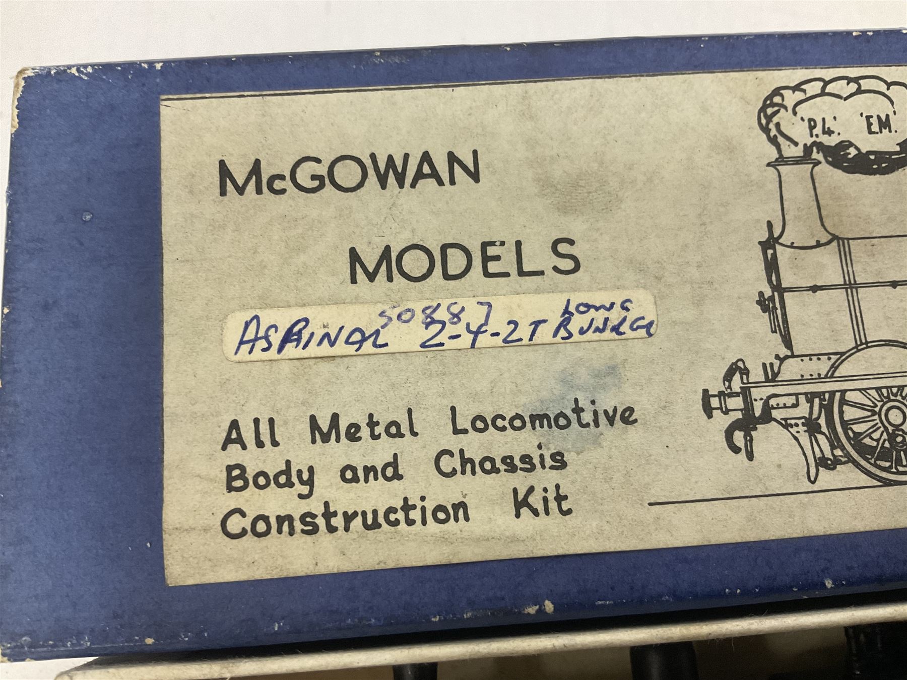 ‘00’ gauge - three kit built steam locomotives comprising GER Class S69/B12 4-6-0 no.1510 finished in GER blue, with McGowan Models box; Aspinall Class 1008 2-4-2T no.50887 finished in BR black, with McGowan Models box; MR/LMS Class 1P 0-4-4T no.1268 finished in LMS black with Craftsman Models box (3) 