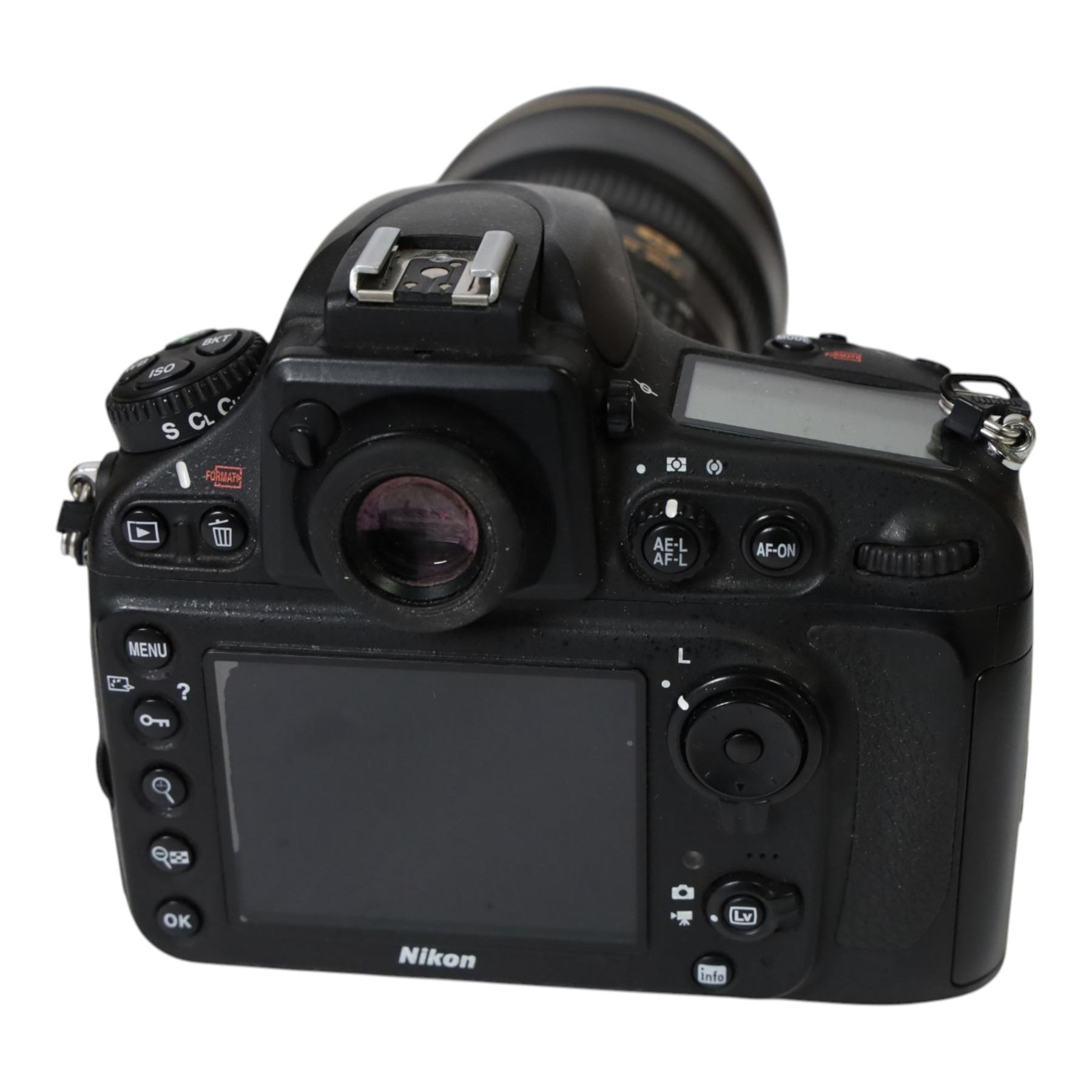 Nikon D800E camera body serial no. 6018204, with AF-S Nikon Nikkor 24-70mm 1:2.8E ED lens and battery charger, together with a Nikon AF Nikkor 50mm 1:1.8D lens