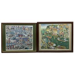Joe Scarborough (British 1938-): 'Ella Harland's Whitby' and 'Meadows End', pair colour prints the latter signed in pen 43cm x 47cm (2)