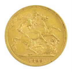 Queen Victoria 1899 gold full sovereign coin