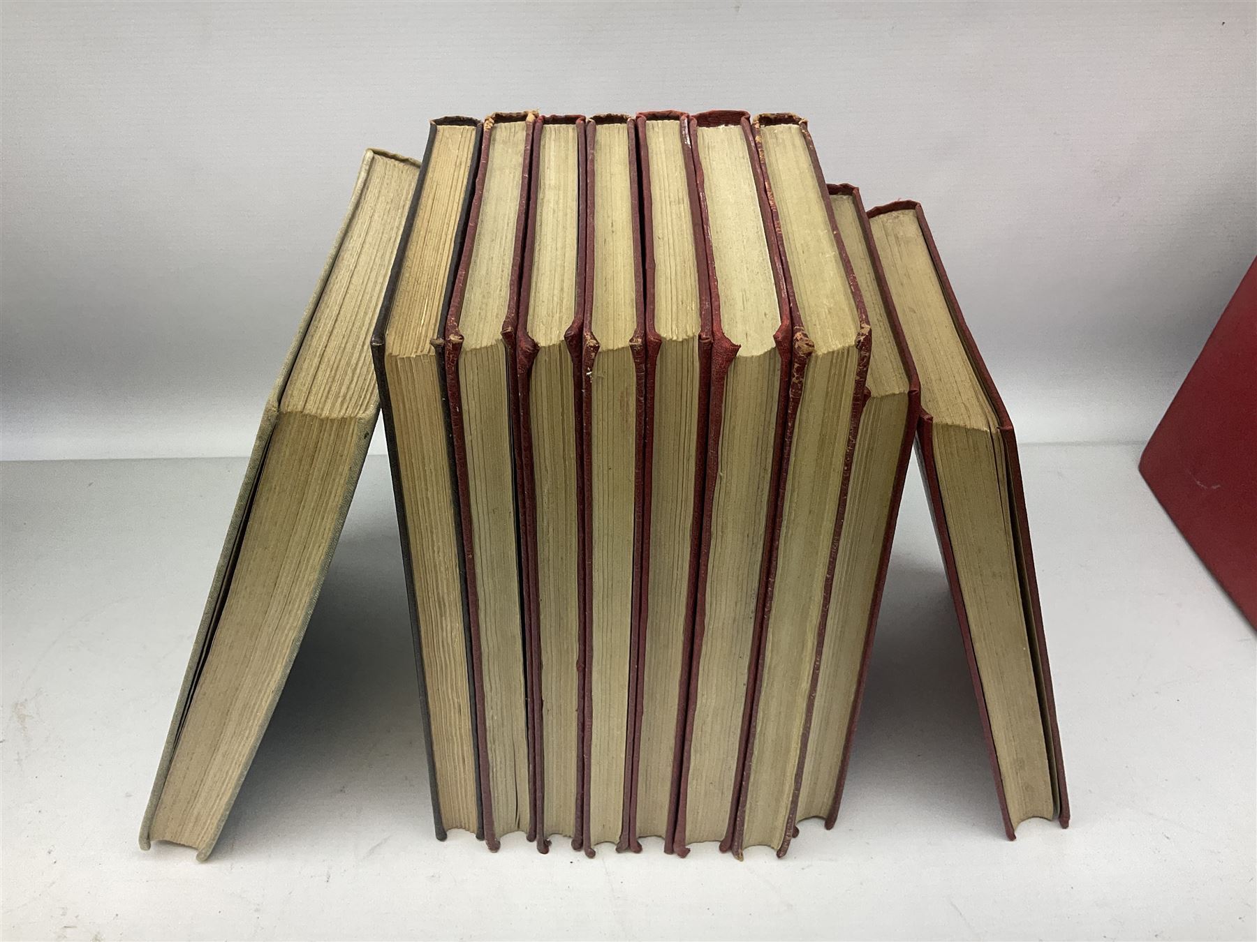 Military related books including two bound volumes of Phoenix Magazine Feb.1945 - Feb.1946; Knight W.S.M.: The History of the Great European War. Ten volumes; folding road map of India; The War in Pictures. Six volumes etc