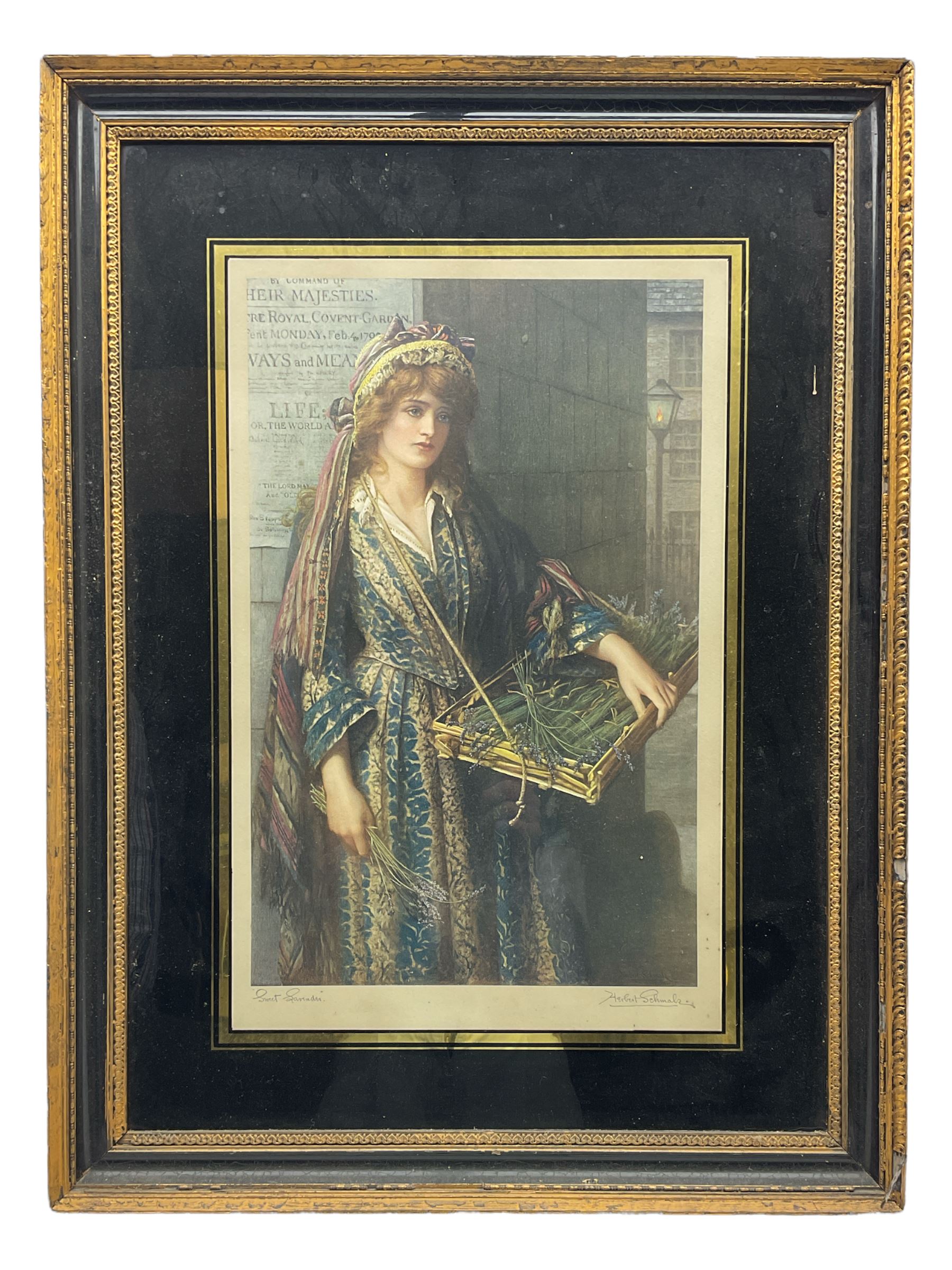 Herbert Gustave Schmalz (Carmichael) (British 1856-1935): 'Sweet Lavender', chromolithograph signed and titled in pencil