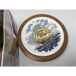 Silver plated jewellery box with foliate decoration and domed hinged lid, further silver plate and other metalware,
Icon of Mary and baby Jesus on wood, quantity of craved treen, rug etc