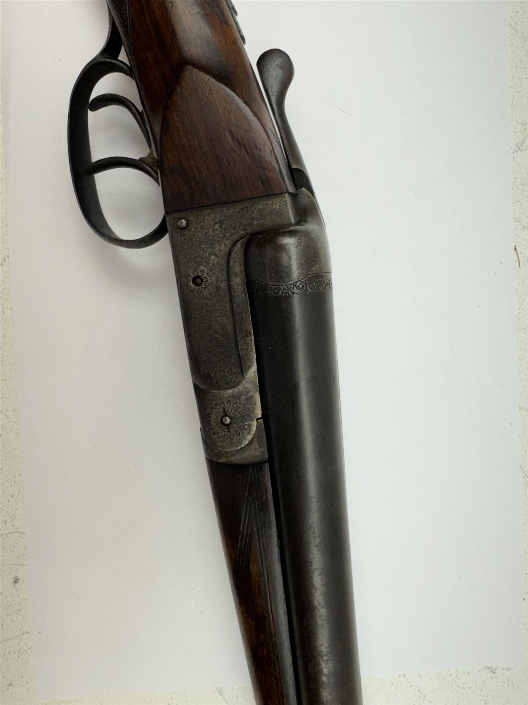 SHOTGUN CERTIFICATE REQUIRED - foreign 12-bore double trigger side by side double barrel shotgun serial no.1147 