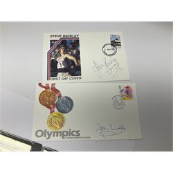 Signed first day covers relating to the Olympic Games and two 'The Central Bank of the Bahamas' banknote covers