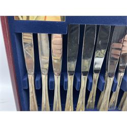 Viners 'The Parish Collection' 58 piece canteen of silver-plated cutlery in wood case