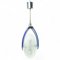 Attrib. Max Ingrand for Fontana Arte - mid-20th century chromium ceiling light with tiltin...