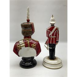 Michael J Sutty limited edition figure, Soldier Drummer, 1st Battalion, The Kings Own Royal Border Regiment 1984, 93/250, together with further limited edition Michael Sutty bust, 12/250, tallest H21.5cm