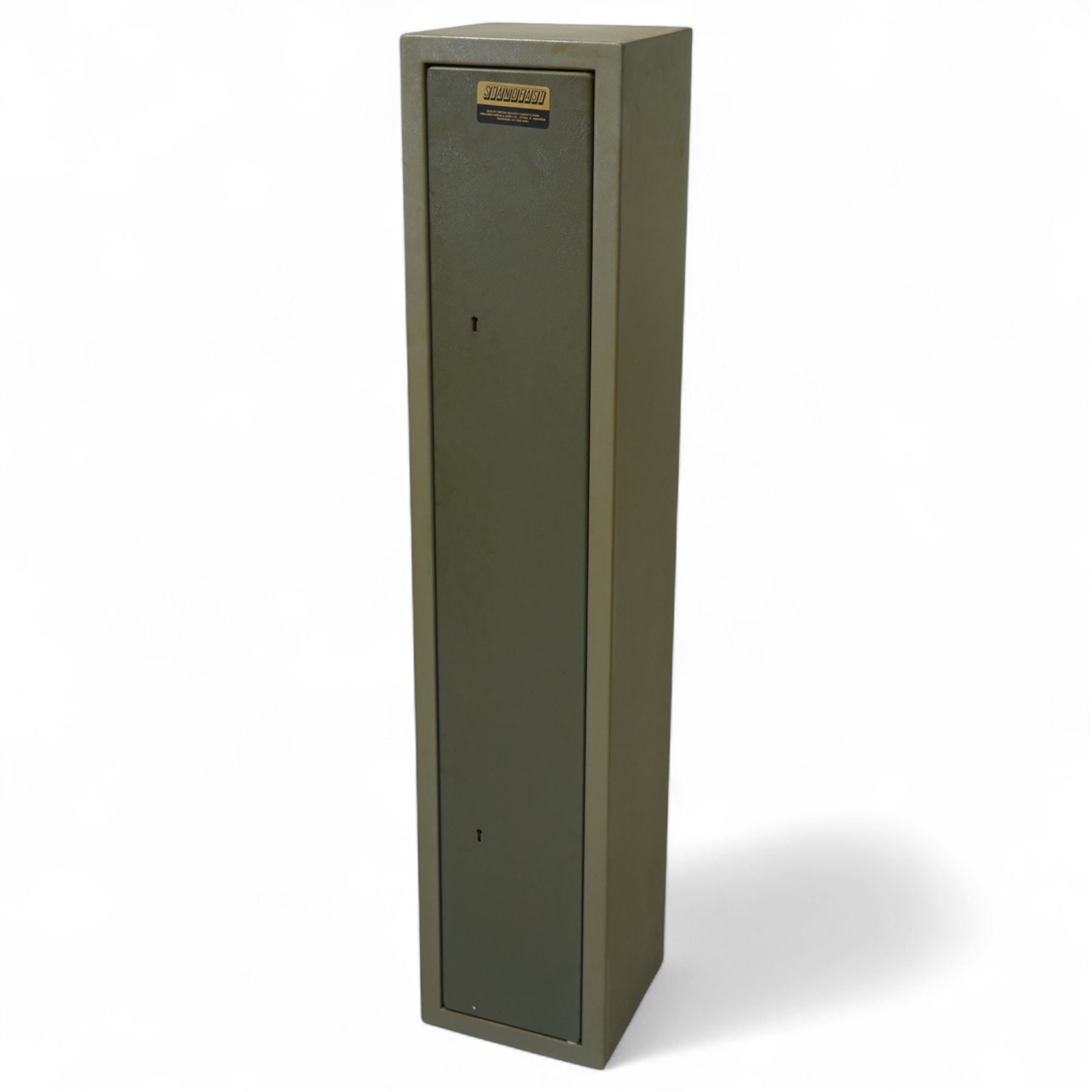 Standfast steel double locking gun cabinet 130cm x 26cm x 26cm