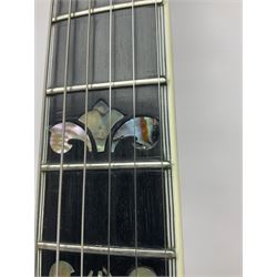 American Gretsch Super Chet semi-acoustic guitar, 1960s/70s, with 'pots' on scratch plate, serial no.5 2071, L111cm overall;  in original hard carrying case  