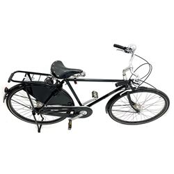 Pashley town bicycle with swept back handle bars and Brooks seat