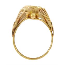 18ct gold Egyptian Pharaoh ring