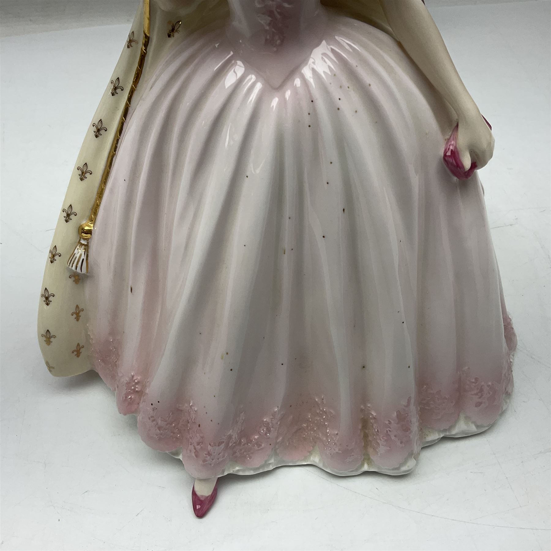 Coalport figure, An Evening at the Opera; Sara, designed by David Emanuel, limited edition 290/7,500, with certificate of authentication, H26cm