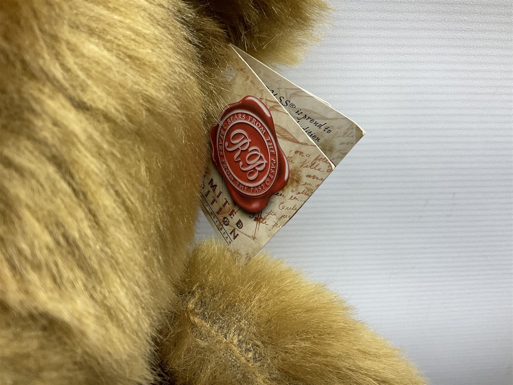 Four modern limited edition teddy bears - two by Russ Berrie, 'Hanley' H56cm and 'Barrymore'; Hermann with growler mechanism; and Northumberland Bearcraft 'Seaton' No.24/50 (4)