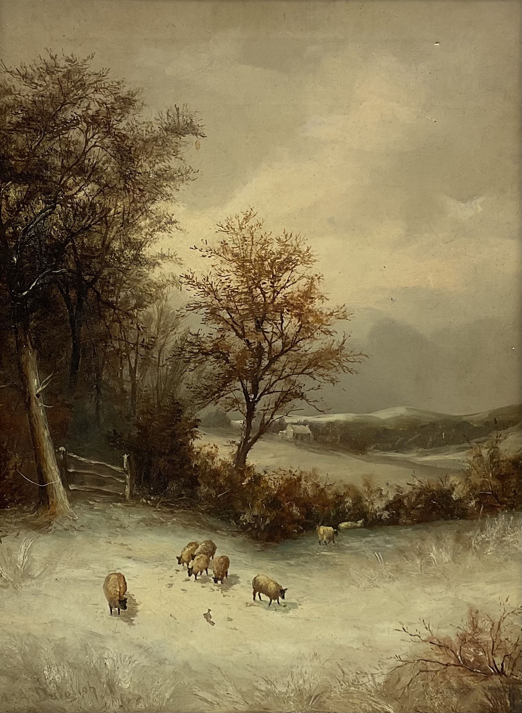 Andrew Adie Dalgleish (Scottish exh.1880-1904): 'Winter Ayrshire', oil on canvas signed, titled verso 59cm x 43cm