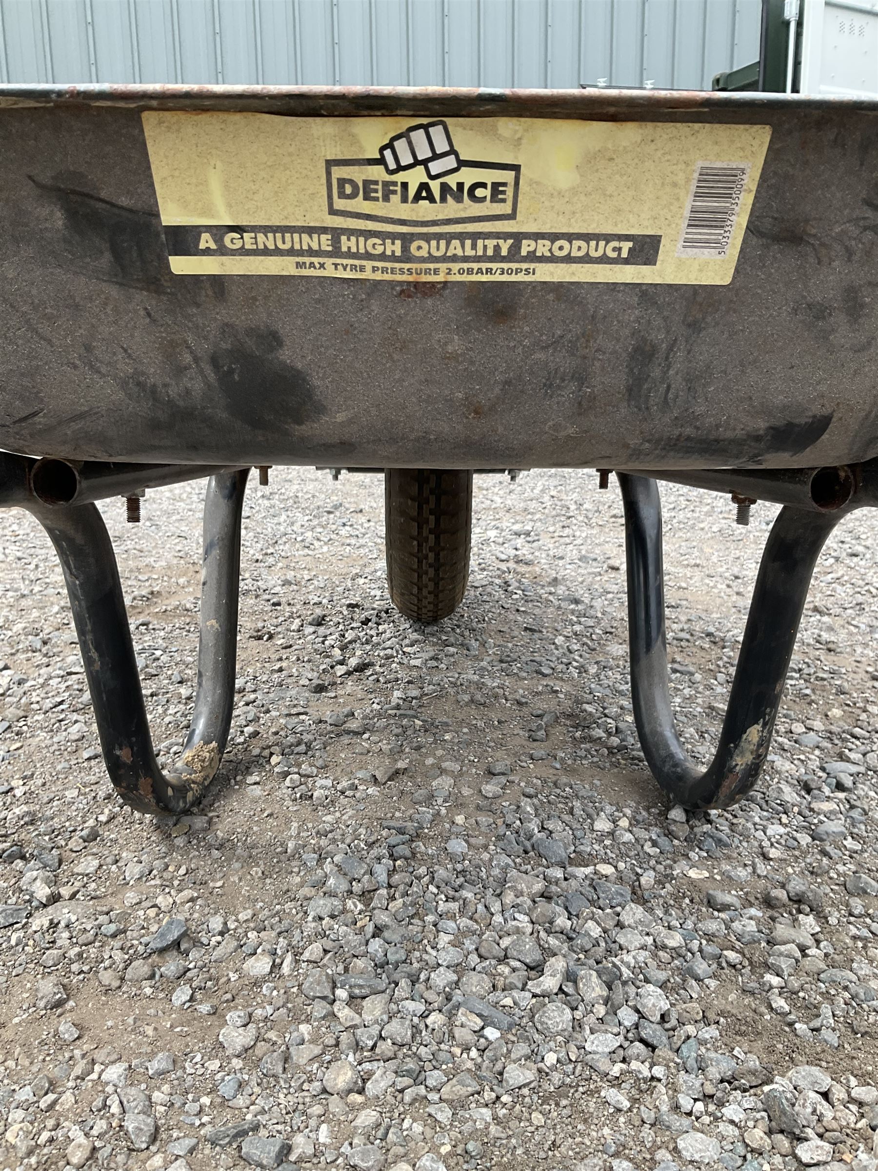 “Defiance” wheelbarrow  - THIS LOT IS TO BE COLLECTED BY APPOINTMENT FROM DUGGLEBY STORAGE, GREAT HILL, EASTFIELD, SCARBOROUGH, YO11 3TX
