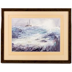 John Edwin Wigston (British 1939-): 'No 18 Dawn' 'No 19 Sunday Morning' 'No 20 Moonlight' and 'No 21 Storm', set of four watercolours signed and dated 2013, titled on label verso all 24cm x 35cm (4)