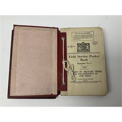 Hawker Lt. Col. P.: Instructions to Young Sportsmen in all that Relates to Guns and Shooting. 1833 7th edition. Re-bound in green cloth; Harting James Edmund: Hints on Shore Shooting.1871; Army Field Service Pocket Book. 1938. Contains numerous bound pamphlets; Ferrar Major M.L.: Officers of The Green Howards. 1920; Blake George: Mountain & Flood - History of the 52nd Lowland Division. 1950; and XV International Brigade. 1975 (6)