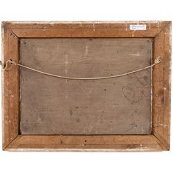 English School (19th Century): Cows Resting Beside the River, oil on board unsigned 31cm x 45cm 