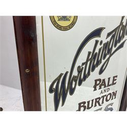 Worthingtons Brewery advertising mirror together with Burtons ales advertising mirror, Worthingtons mirror H100cm 