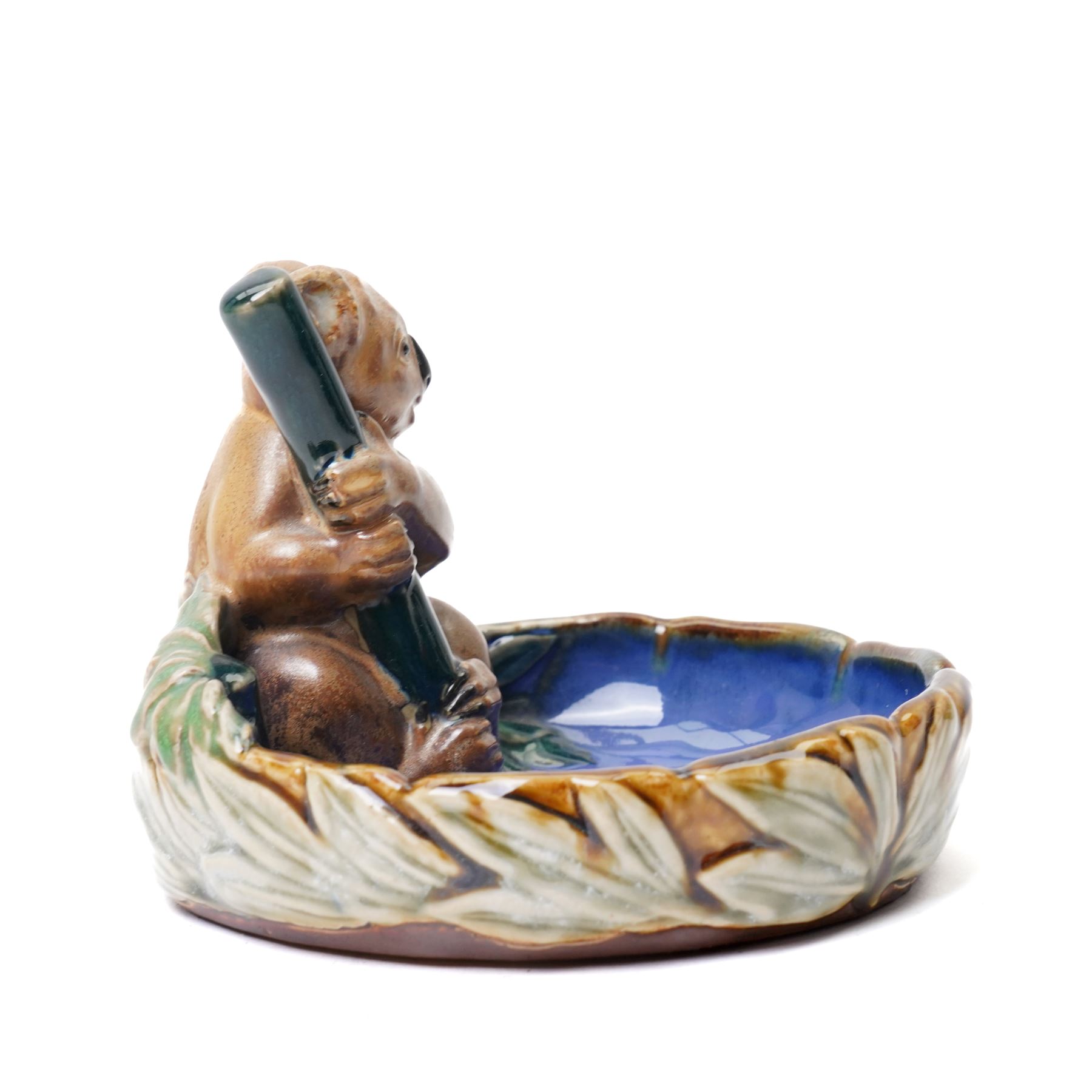 Doulton Lambeth Koala dish, by Florrie Jones, impressed mark and signed to base, H11cm 