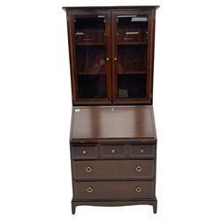 Stag Minstrel - mahogany bureau bookcase